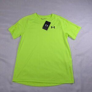 Under Armour Boys Neon Green Short Sleeve Athletic T-Shirt Youth Large YLG NWT